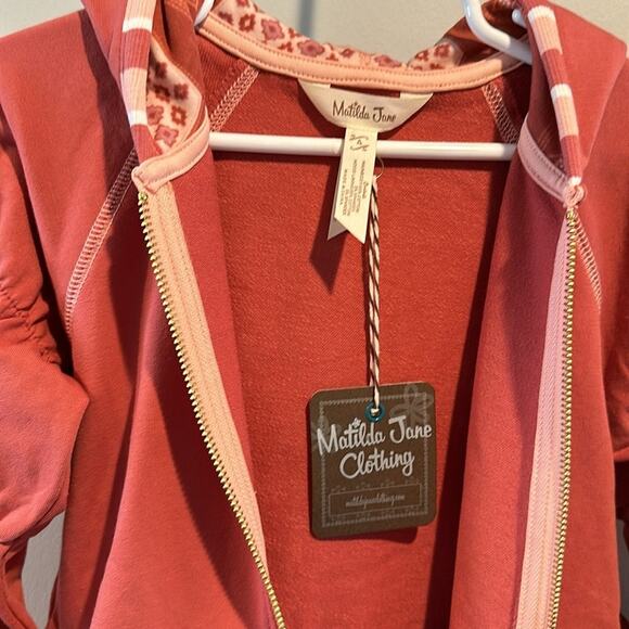 Matilda Jane size 4 Blair Zip Front Ruffle Hem Hoodie - Picture 6 of 14